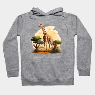 Watercolor Giraffe Hoodie